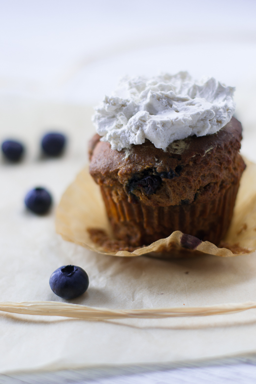 blueberry apple muffins & lime cream
