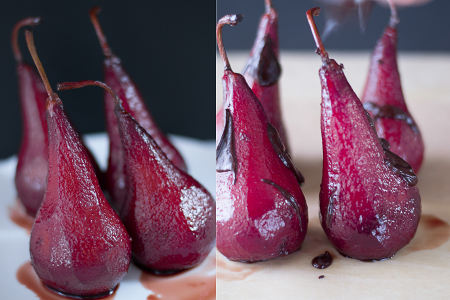 poached pears print
