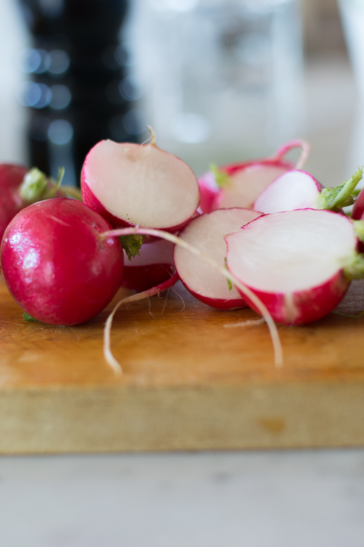 cut radishes