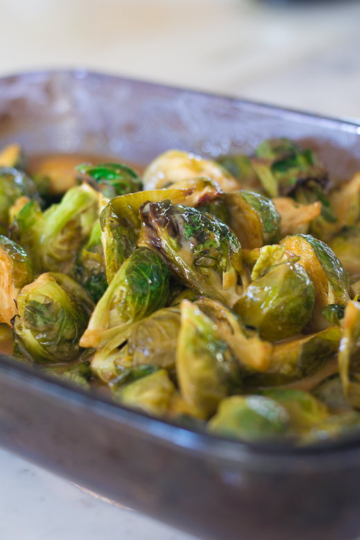 out of oven brussel sprouts