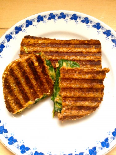 Grilled Cheese and Spinach Vegan Panini